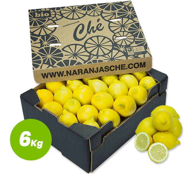 Caisse de 6 kg de citrons espagnols Fino, fraîcheur garantie directement depuis les vergers.
